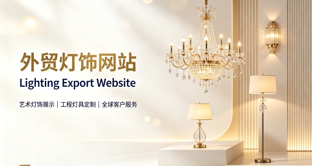 外贸灯饰独立站定制搭建实战案例｜寻宝黄金城出口企业双语网站建设制作全流程解析